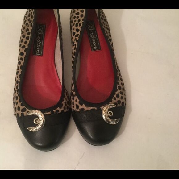 BRIGHTON "BABY" Leather Cap Toe Calf Hair Animal - Picture 5 of 9